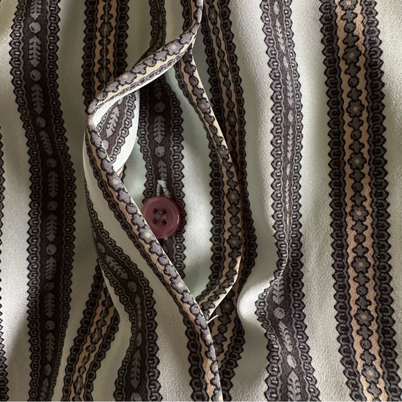 Vintage Evan Picone Shirt Womens 8 Striped Bow Blouse Long Sleeve 70s Old Money - Picture 4 of 11
